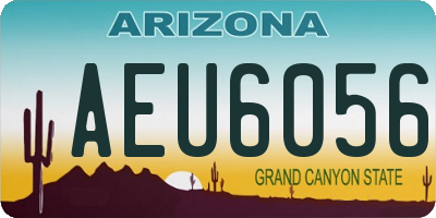 AZ license plate AEU6056