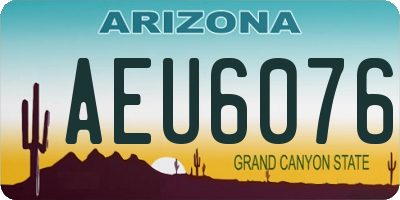 AZ license plate AEU6076