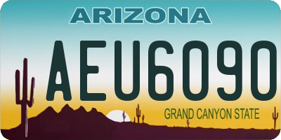 AZ license plate AEU6090