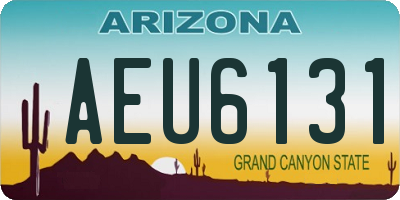 AZ license plate AEU6131