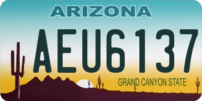 AZ license plate AEU6137