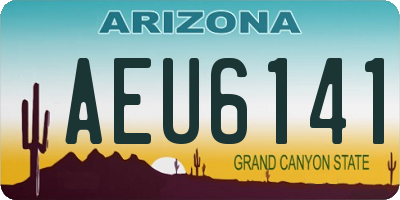 AZ license plate AEU6141