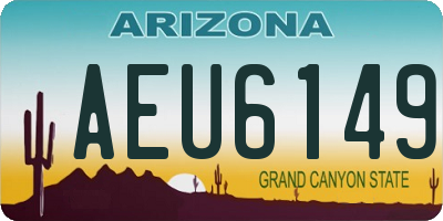 AZ license plate AEU6149