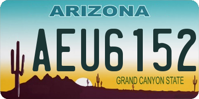 AZ license plate AEU6152