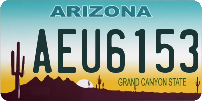 AZ license plate AEU6153