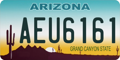 AZ license plate AEU6161