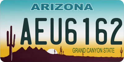AZ license plate AEU6162