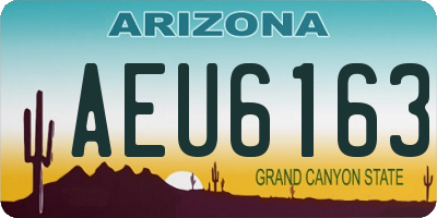 AZ license plate AEU6163