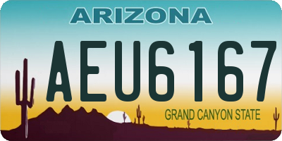 AZ license plate AEU6167