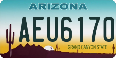 AZ license plate AEU6170