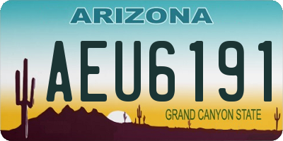 AZ license plate AEU6191