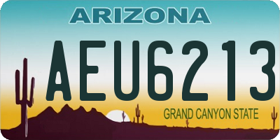 AZ license plate AEU6213