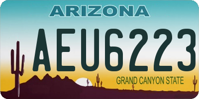 AZ license plate AEU6223