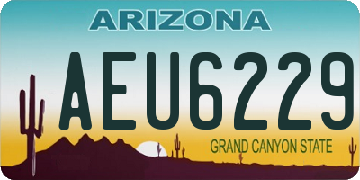 AZ license plate AEU6229