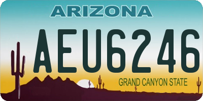 AZ license plate AEU6246
