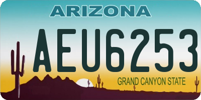 AZ license plate AEU6253