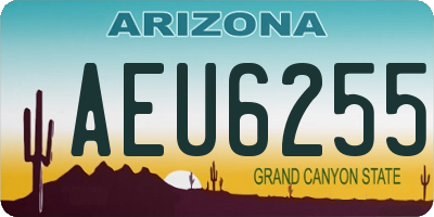 AZ license plate AEU6255