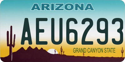 AZ license plate AEU6293