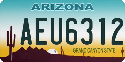 AZ license plate AEU6312