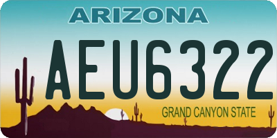 AZ license plate AEU6322