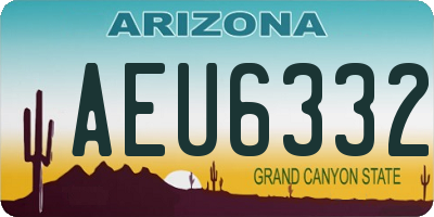 AZ license plate AEU6332
