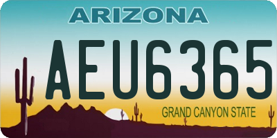 AZ license plate AEU6365