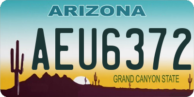 AZ license plate AEU6372