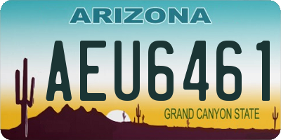 AZ license plate AEU6461