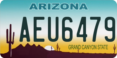 AZ license plate AEU6479