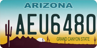 AZ license plate AEU6480