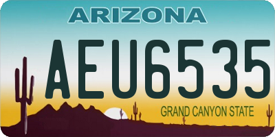 AZ license plate AEU6535