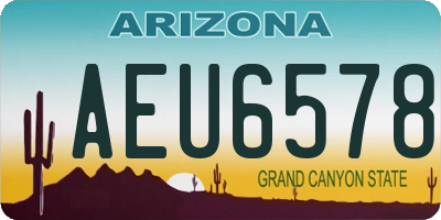 AZ license plate AEU6578