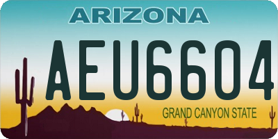 AZ license plate AEU6604