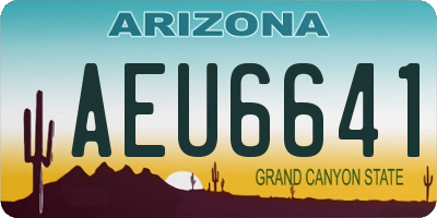 AZ license plate AEU6641
