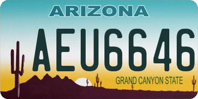 AZ license plate AEU6646