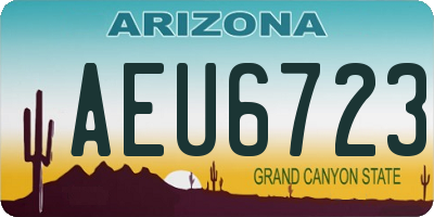 AZ license plate AEU6723
