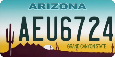 AZ license plate AEU6724