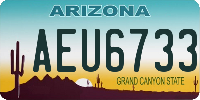 AZ license plate AEU6733