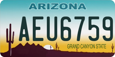 AZ license plate AEU6759