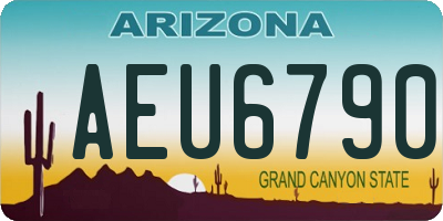 AZ license plate AEU6790