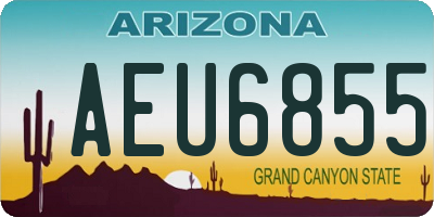 AZ license plate AEU6855