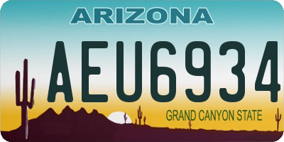 AZ license plate AEU6934