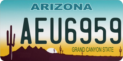 AZ license plate AEU6959