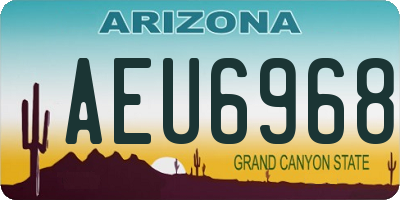 AZ license plate AEU6968