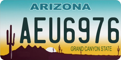 AZ license plate AEU6976