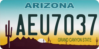 AZ license plate AEU7037