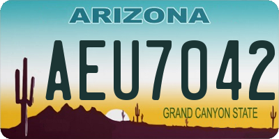 AZ license plate AEU7042