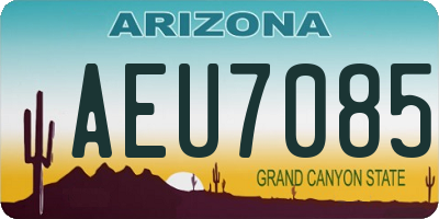 AZ license plate AEU7085