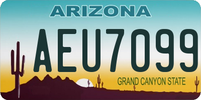 AZ license plate AEU7099