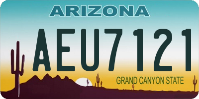 AZ license plate AEU7121